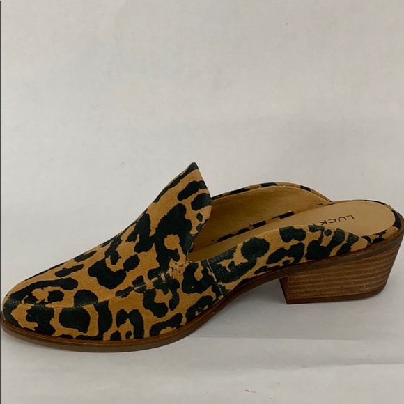 New Lucky Brand Margrete Leopard Print Mules - Picture 2 of 6